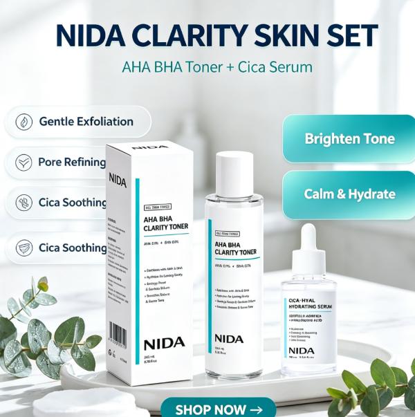 Set Perawatan Kulit NIDA Hydra - Aha Bha Exfoliant ulasan dan harga