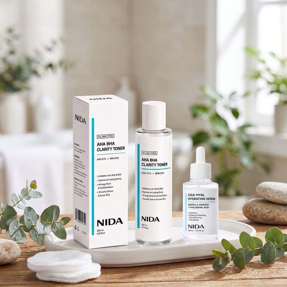 Set Perawatan Kulit NIDA Hydra - Aha Bha Exfoliant ulasan dan harga