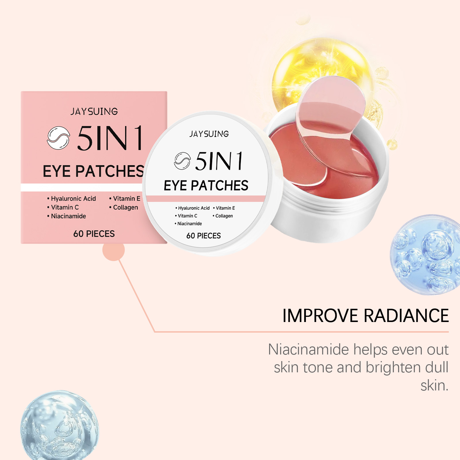 JAYSUING 5-in-1 Patch Mata Ber - Hyaluronic Acid Serum ulasan dan harga